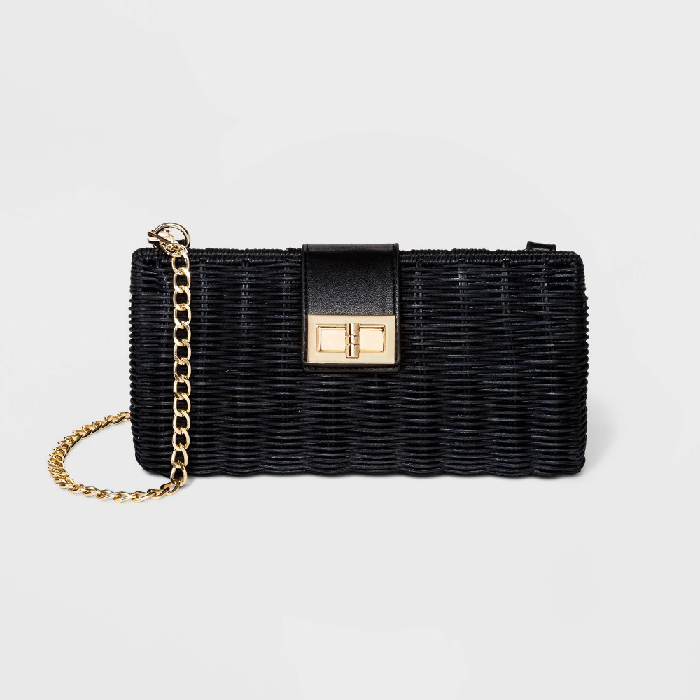 Estee & Lilly Turn Key Closure Clutch - Black | Target