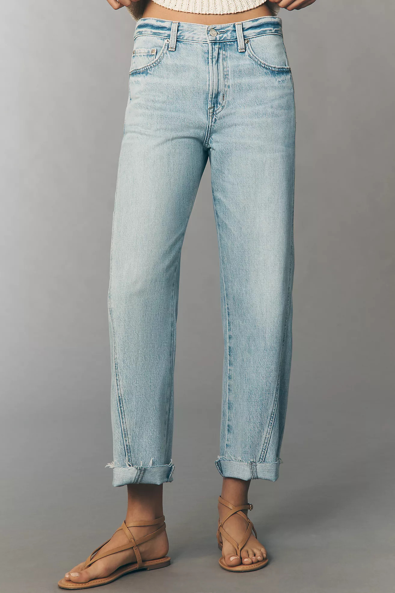 Pistola Kacey High-Rise Cuffed Boyfriend Jeans | Anthropologie (US)