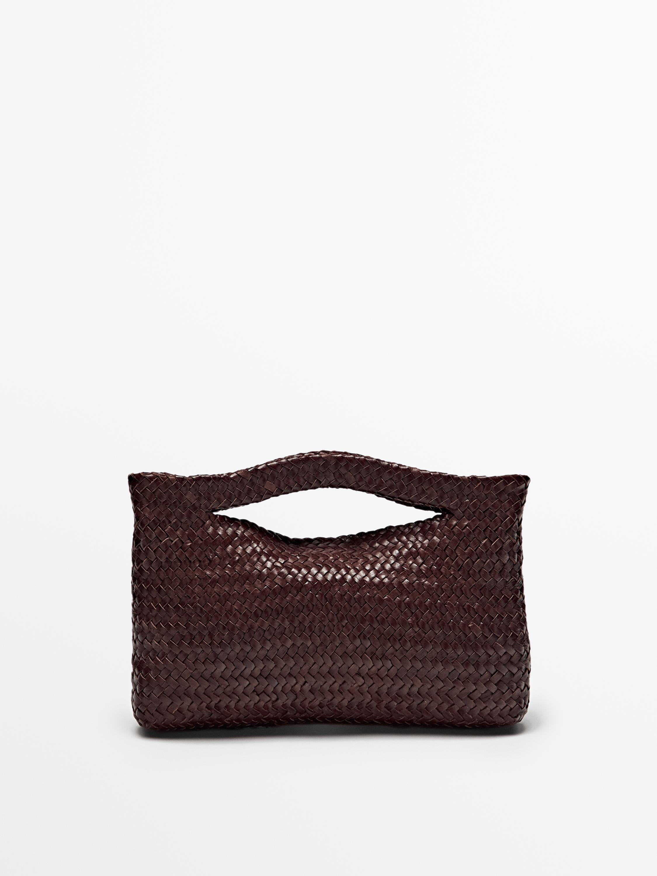 Handtasche aus Rindsleder mit Nappaleder-Finish.  One carry handle and one detachable, adjustable... | Massimo Dutti DE