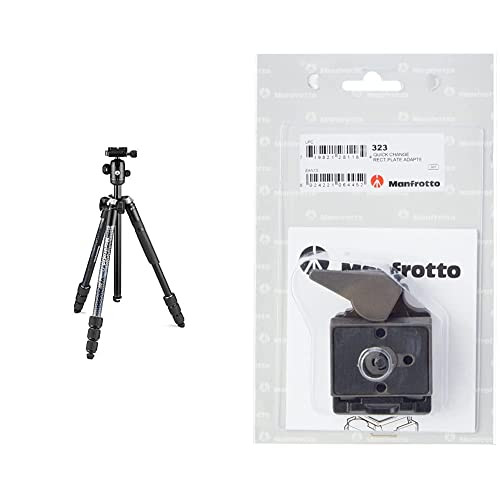 Manfrotto Element MII MKELMII4BK-BH Aluminium Travel Camera Tripod Bundle with 323 RC2 Rapid Connect Tripod Adapter | Amazon (US)