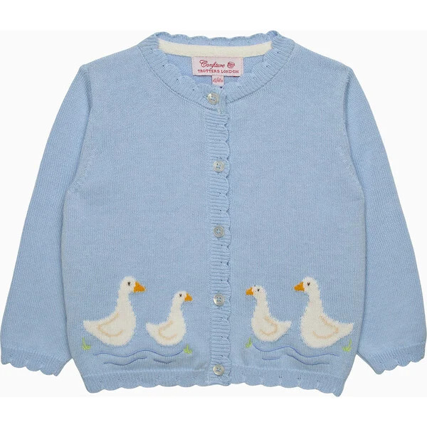 Swimming Duck Cardigan Cornflower Blue | Maisonette