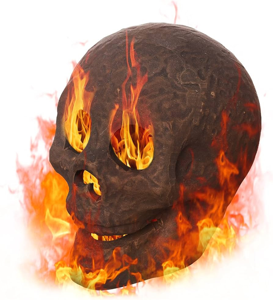 ANGRY LION (Fast 6-9 Days Delivery) Fire Pit Skull,Ceramic,Reusable Fireproof Fire Pit Halloween ... | Amazon (US)