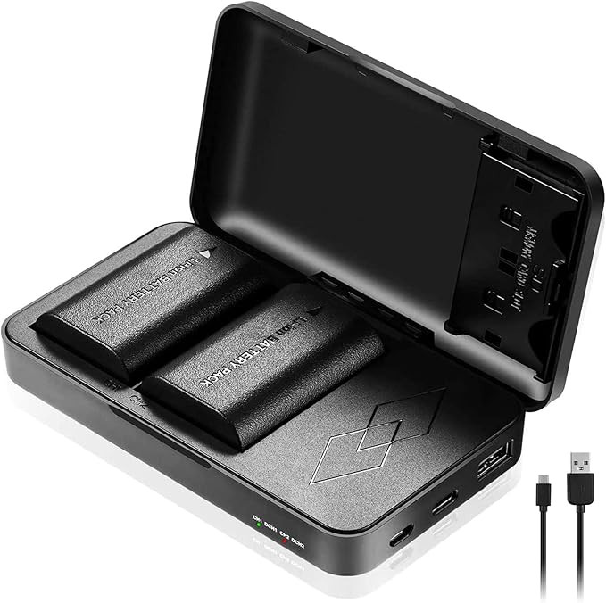 JYJZPB 2-Pack LP-E6N Batteries and LP-E6 Battery Charger Case fit for Canon EOS R, EOS R5, EOS 90... | Amazon (US)