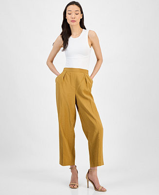 Women's Pull-On Wide-Leg Ankle Pants | Macy's