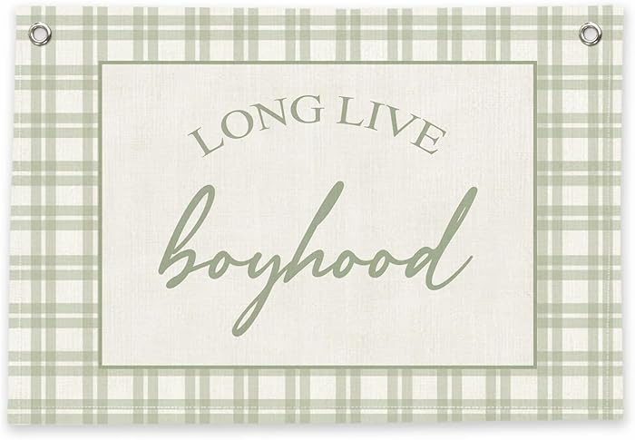 RTXLEZM Long Live Boyhood Banner Boys Room Decor, Banner Flag Nursery Playroom Wall Decor for Boy... | Amazon (US)