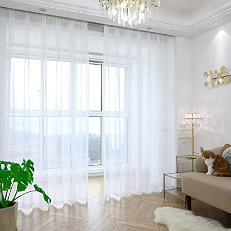 WHITE SHEER POCKET CURTAIN PANEL | Amazon (US)