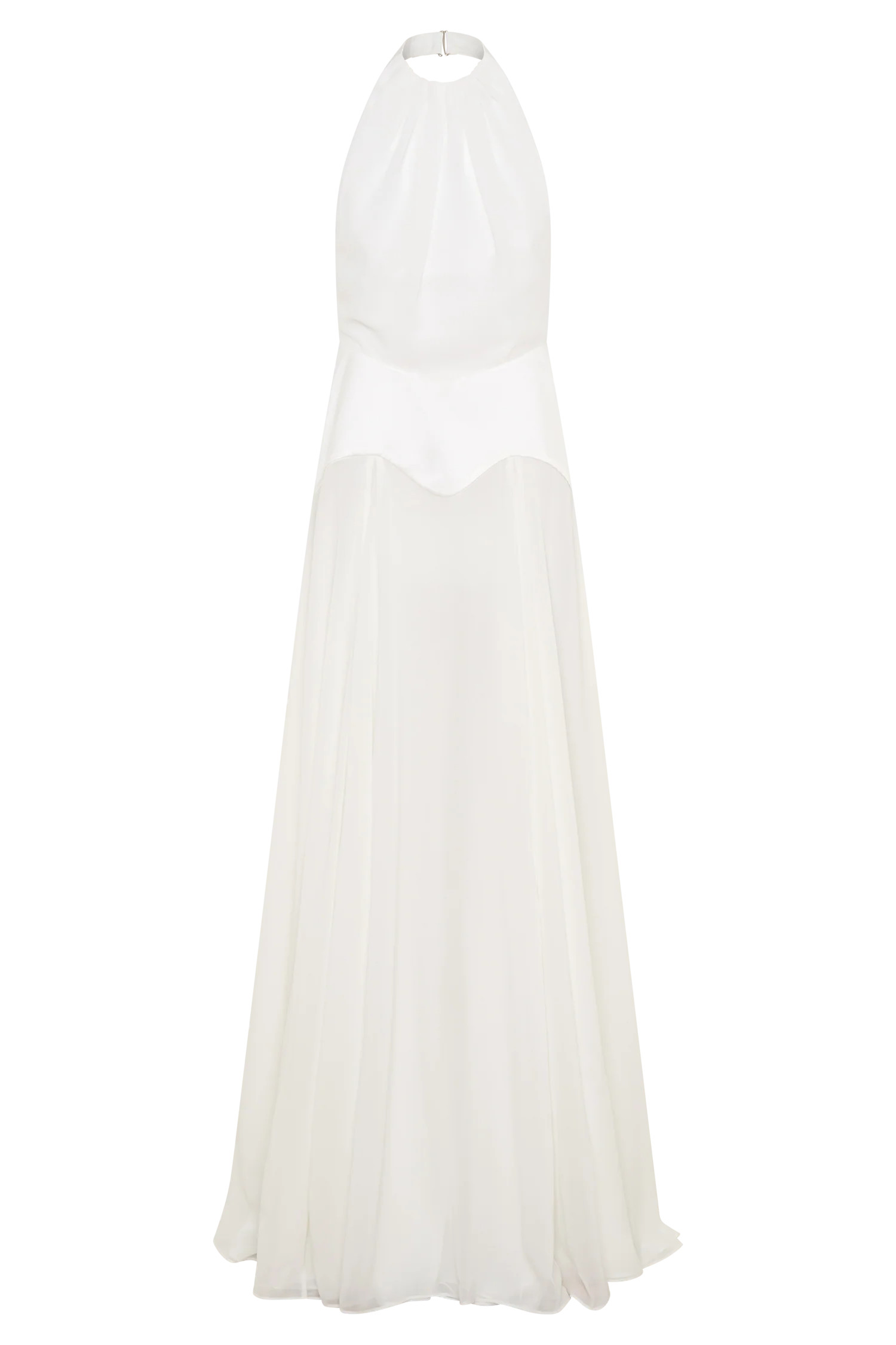 Susan Chiffon Halter Maxi Dress - Ivory | MESHKI US