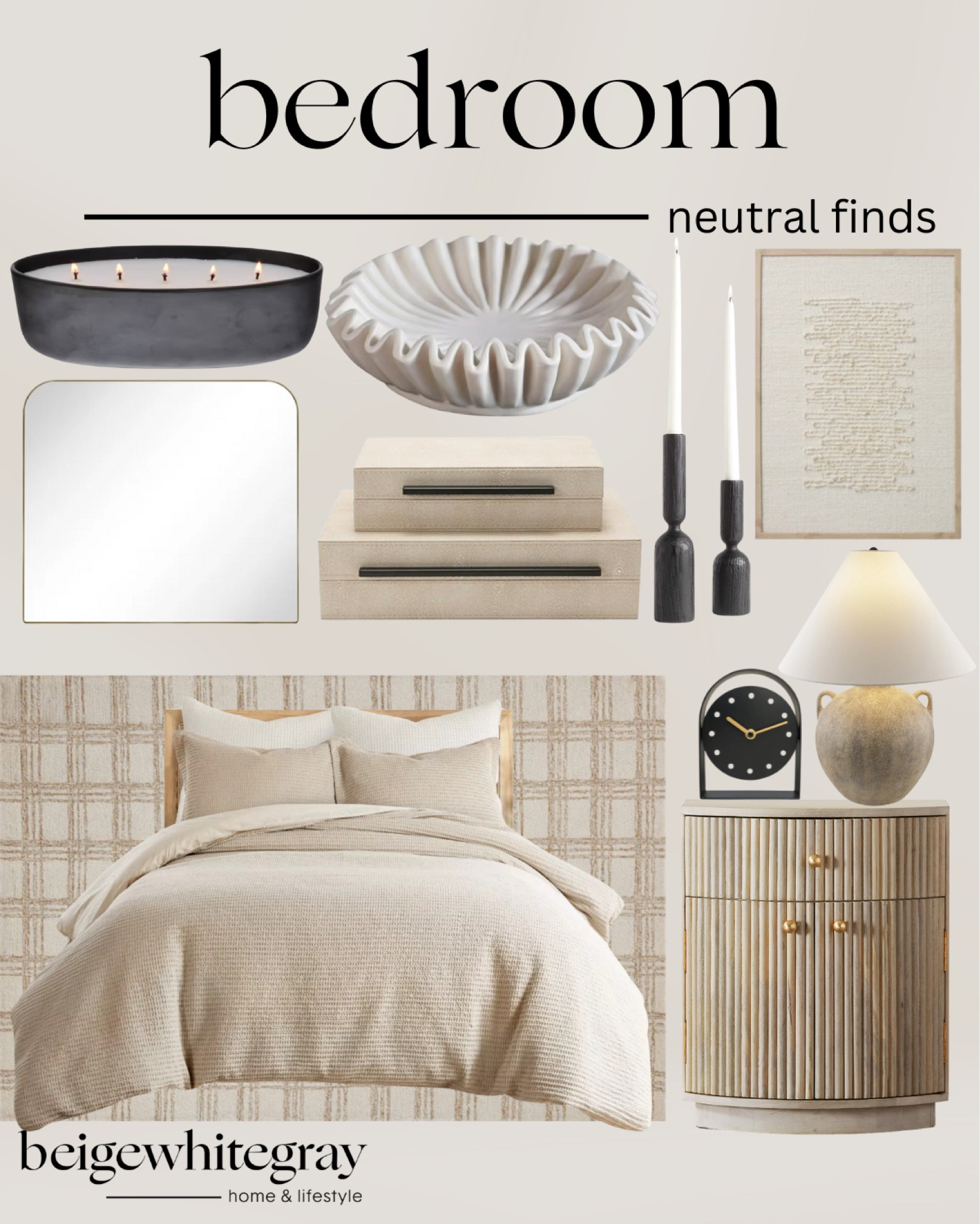 Bedroom Neutral finds

Guest Bedroom Styling  guest room  neutral bedroom  guest bed  neutral room  bedroom inspo  neutral bedroom inspo  home finds  home inspo  bedroom finds  home decor  bedroom decor  beigewhitegray

#LTKHome #LTKFindsUnder100