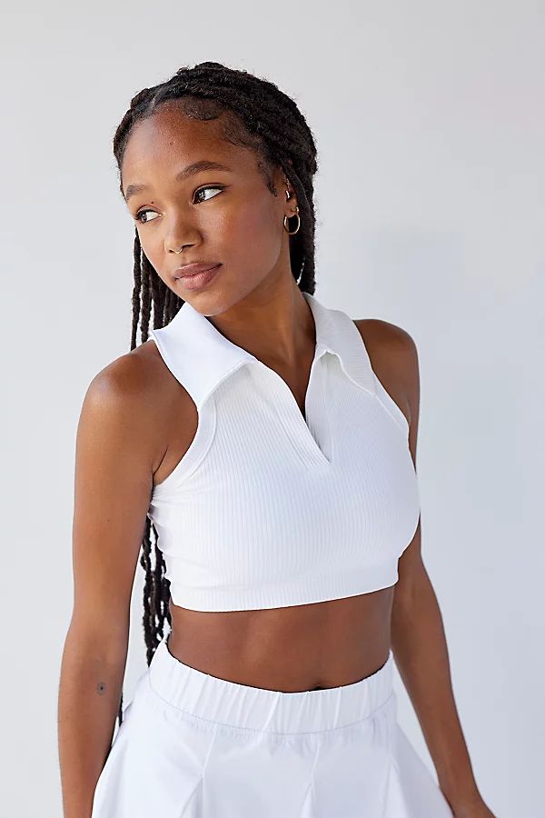 Year Of Ours Gabriella Ribbed Collared Sports Bra | Urban Outfitters (US and RoW)