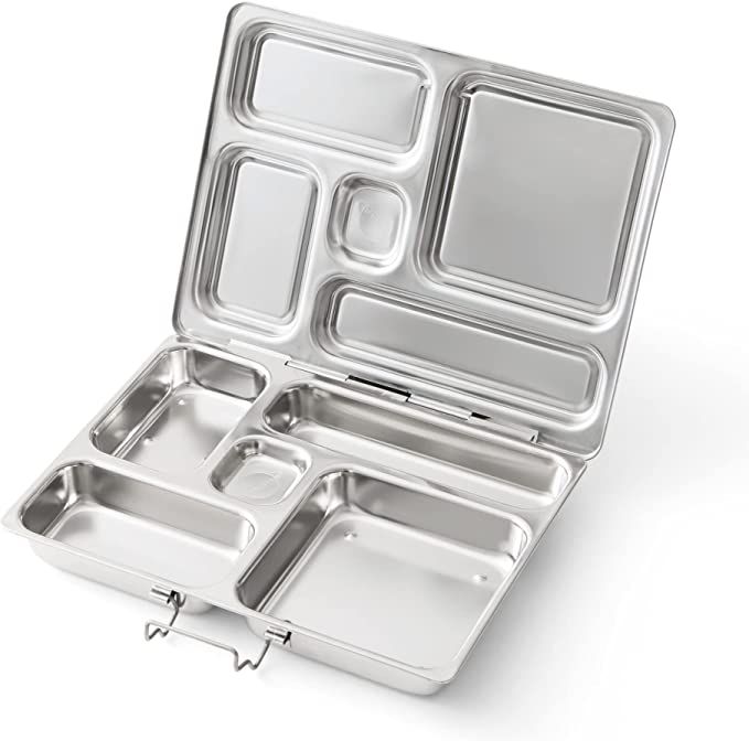 PlanetBox ROVER Basic Stainless Steel Bento Lunch Box with 5 Compartments for Adults and Kids | Amazon (US)