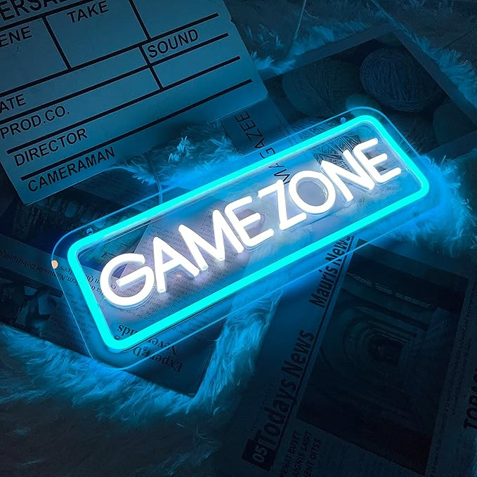 Game Zone Neon Signs for Gamer Room Decor, Gaming Light Neon Sign for Wall Decor, Bedroom, Game R... | Amazon (US)