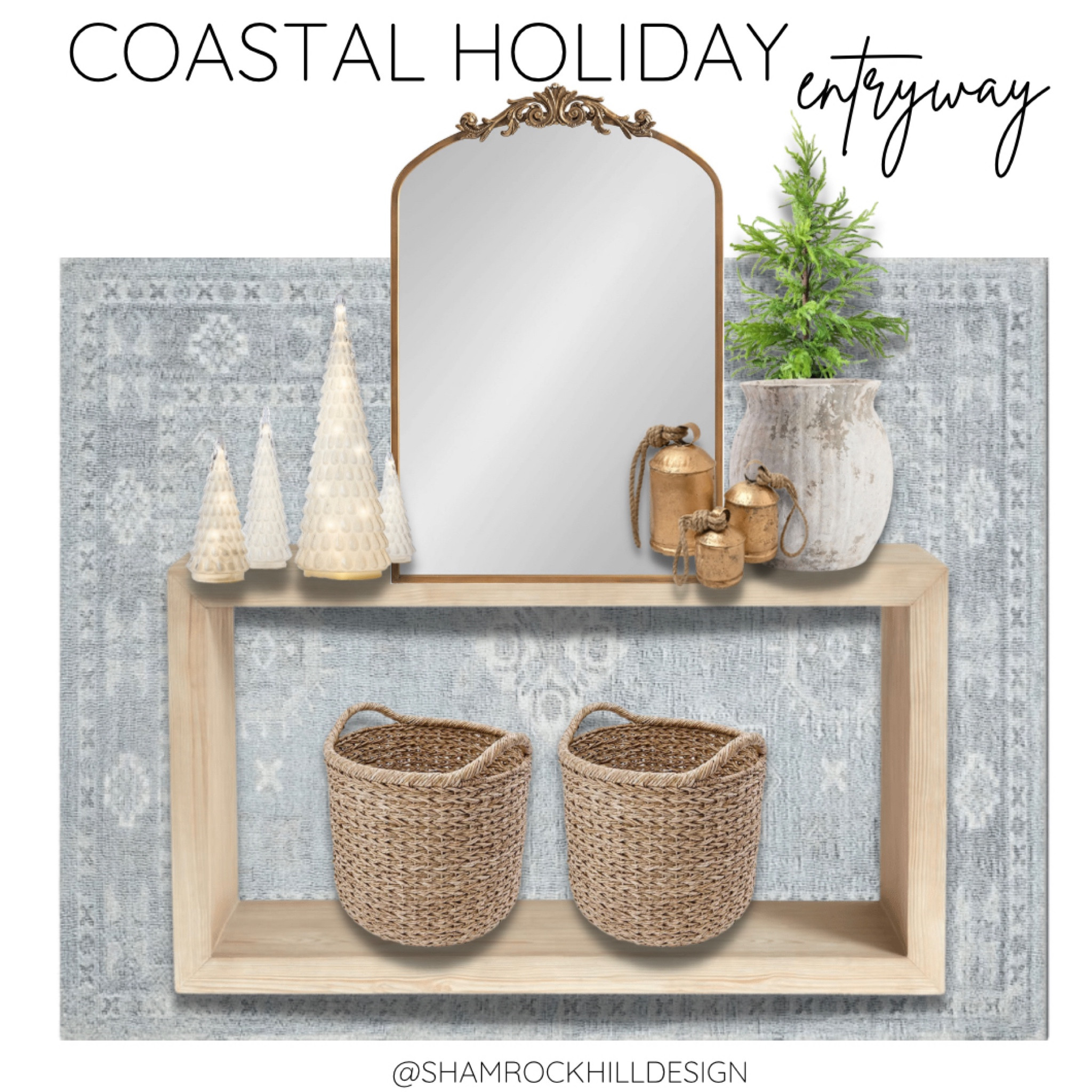 Simple yet cute way to decorate your entryway for the seasons!-coastal-blues-holiday-simplistic-neutrals 

#LTKhome #LTKstyletip #LTKHoliday