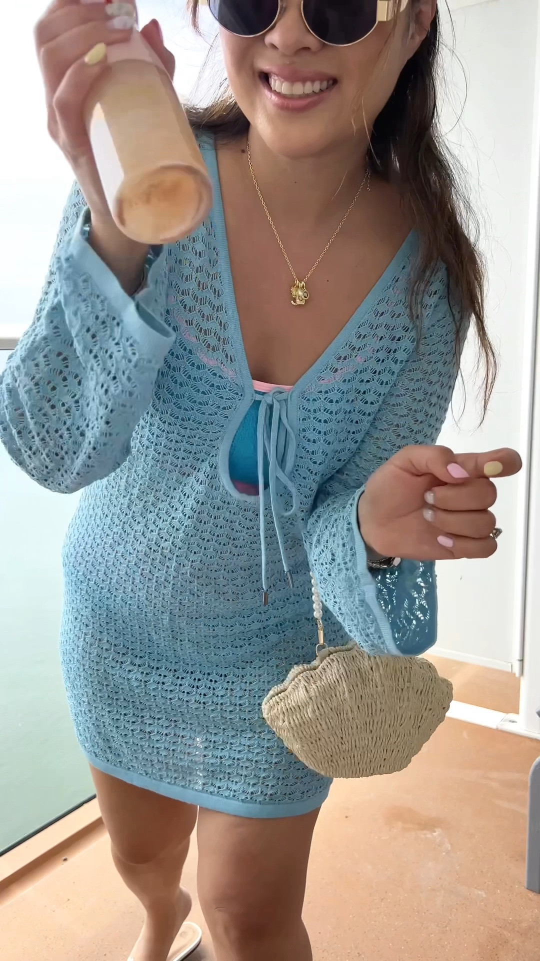 Cruise Pool Outfit
Swimsuit: Medium
Crochet Coverup Dress: Medium 