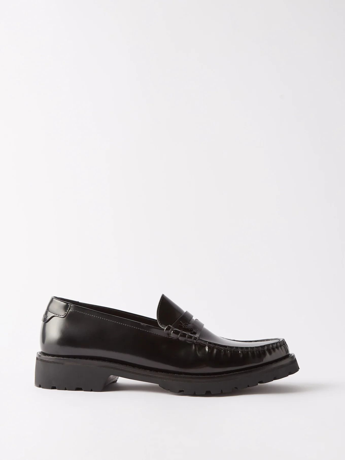 YSL-plaque leather penny loafers | Matches (UK)