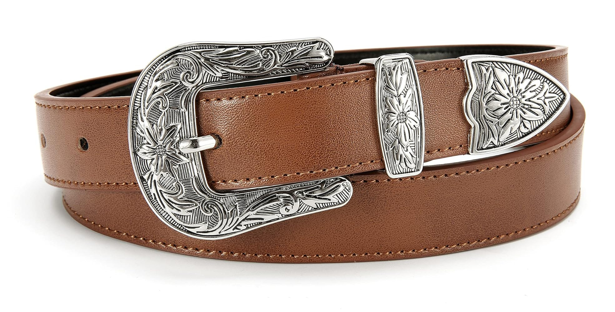 Women's Western CR Cowboy Belt - 1.1" Leather Country Belt for Fashion and Waist | Amazon (US)