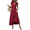 PRETTYGARDEN Women's Boho Dress Short Sleeve V Neck Swiss Dot Ruffle Tiered Maxi Dress Smocked Co... | Amazon (US)