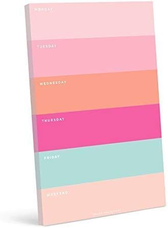 Bliss Collections Weekly Planner 6 x 9 with 50 Undated Tear-Off Sheets, Color Bands Calendar and ... | Amazon (US)