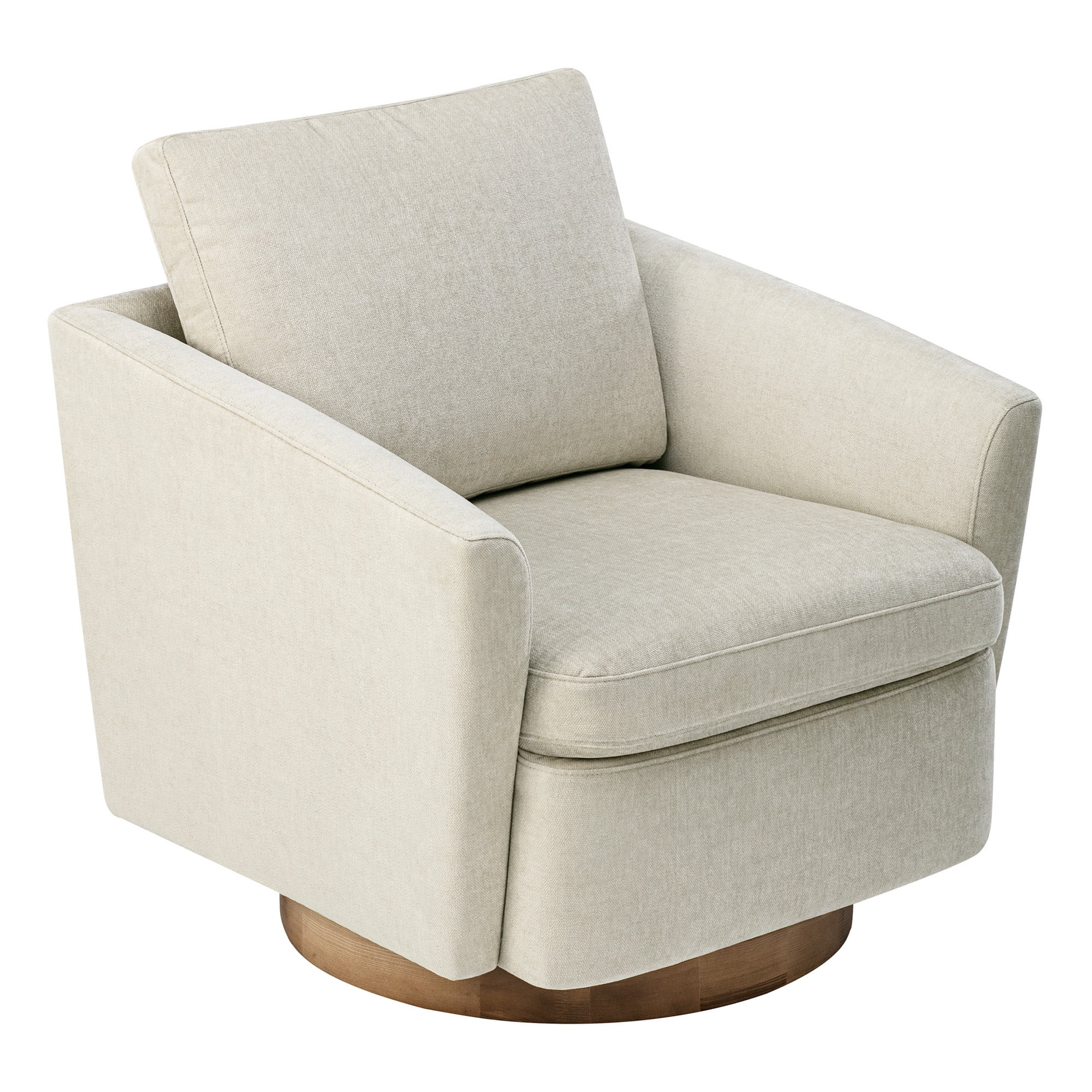 CHITA Modern Fabric Swivel Accent Chairs with Foam Cushion&Wood Base, Living Room Armchairs, Crea... | Walmart (US)
