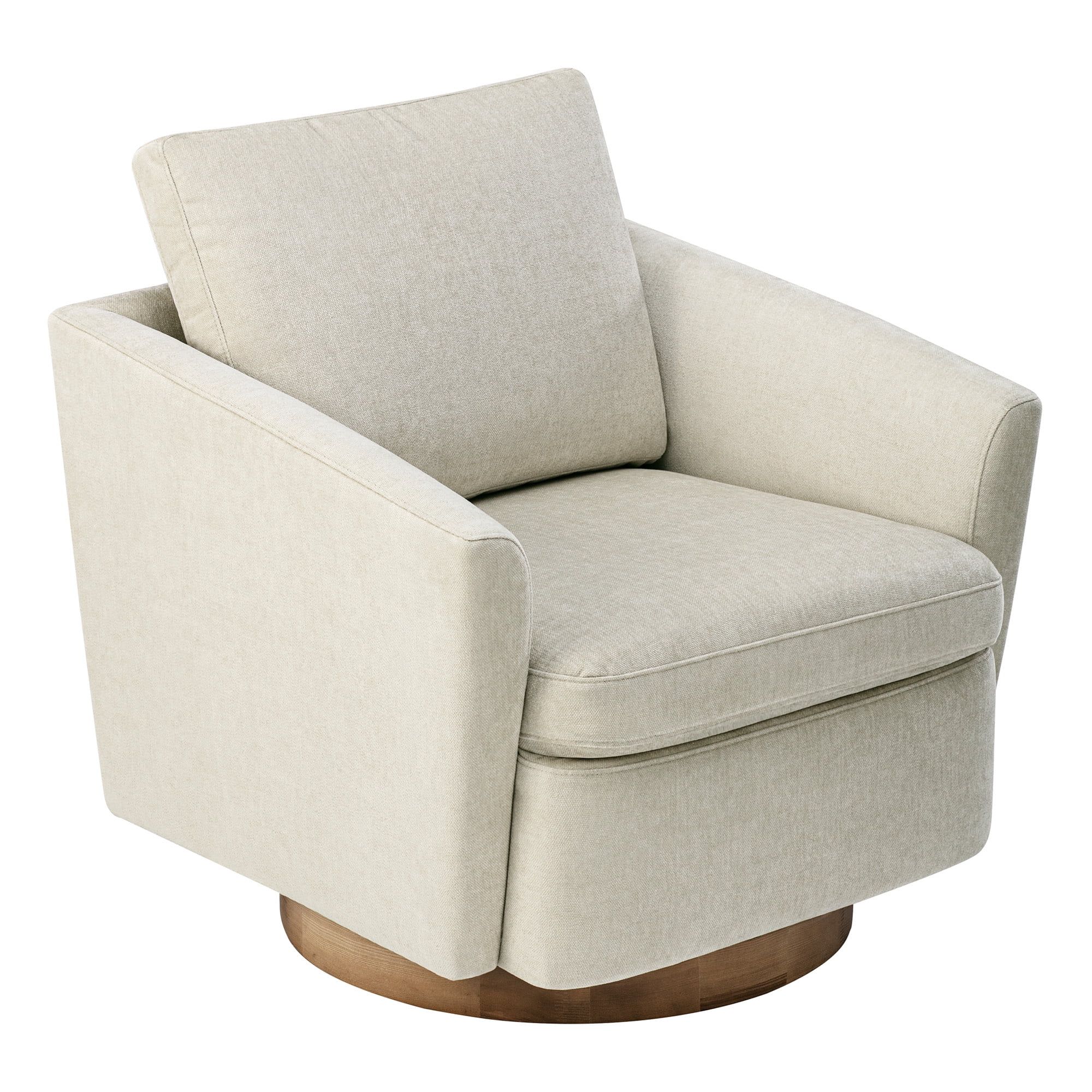 CHITA Modern Fabric Swivel Accent Chairs with Foam Cushion&Wood Base, Living Room Armchairs, Crea... | Walmart (US)