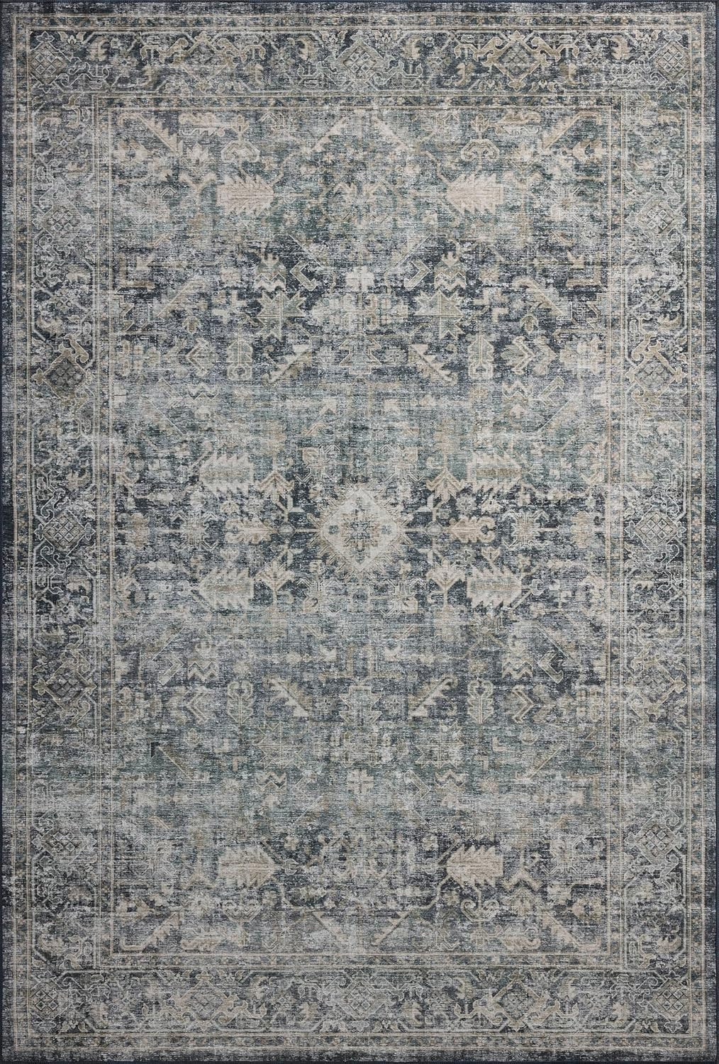 Loloi Amber Lewis Josie Collection JOS-01 Ocean/Natural 7'-6" x 9'-6" Area Rug | Amazon (US)