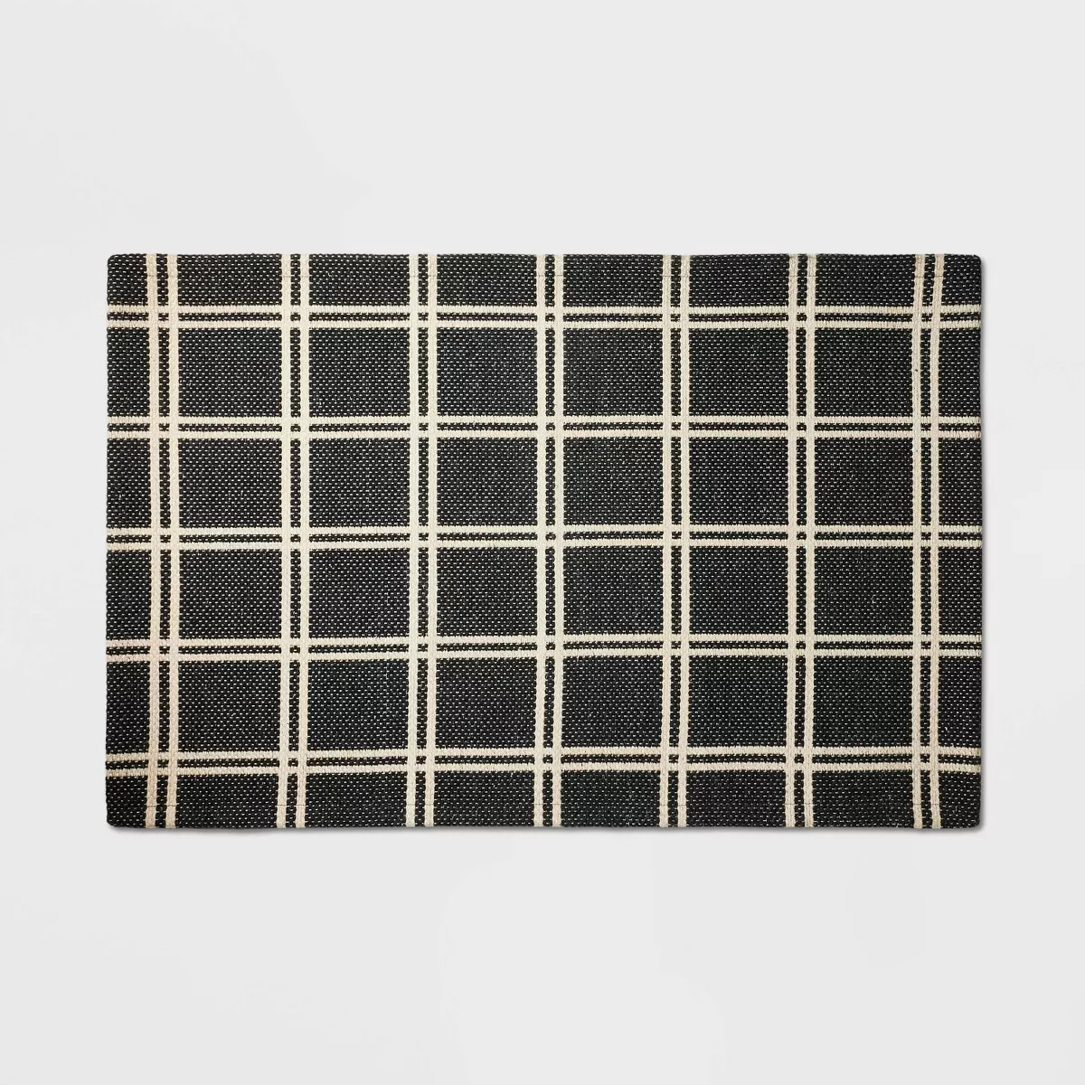 2'x3' Indoor/Outdoor Plaid Scatter Halloween Doormat Black/White - Hyde & EEK! Boutique™ | Target