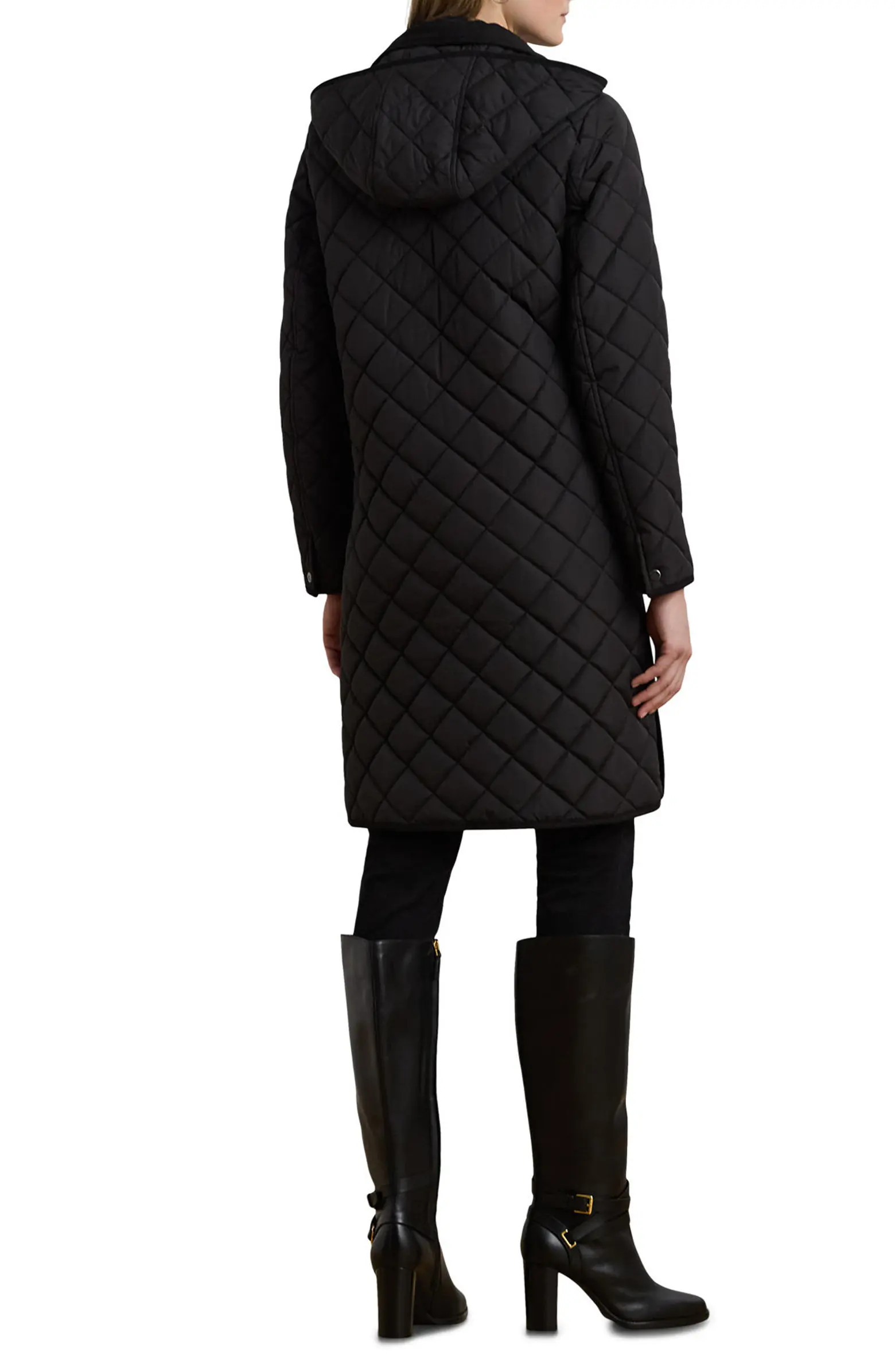 Lauren Ralph Lauren Diamond Quilted Hooded Coat | Nordstrom | Nordstrom