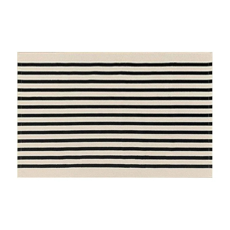 Porch Rug 40x60 cm Small Black and Beige Striped Area Rug Outdoor Doormat Washable Floor Mat for ... | Walmart (US)