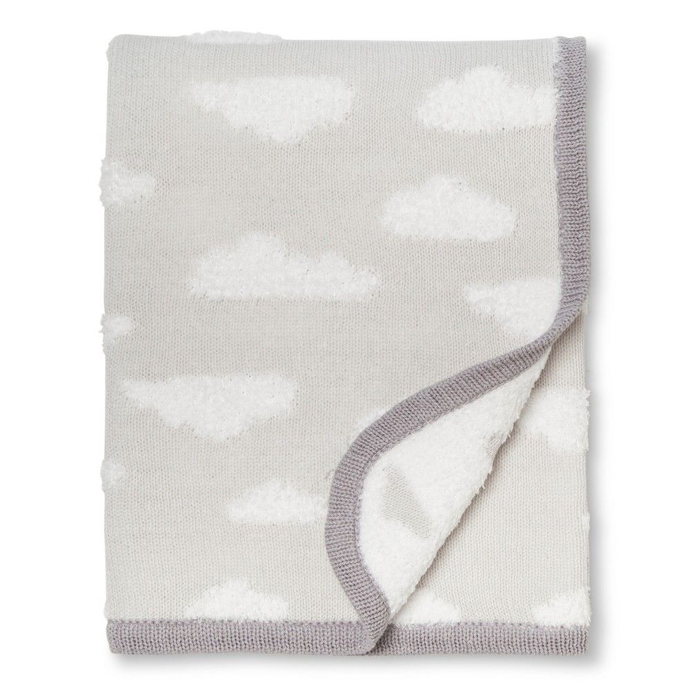 Sweater Knit Baby Blanket Clouds - Cloud Island Gray | Target