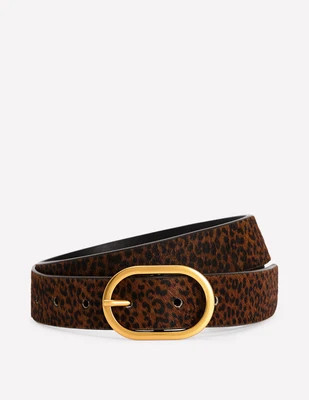 Boden Women's Classic Leather Belt in Brown | Size Large | Boden (US)