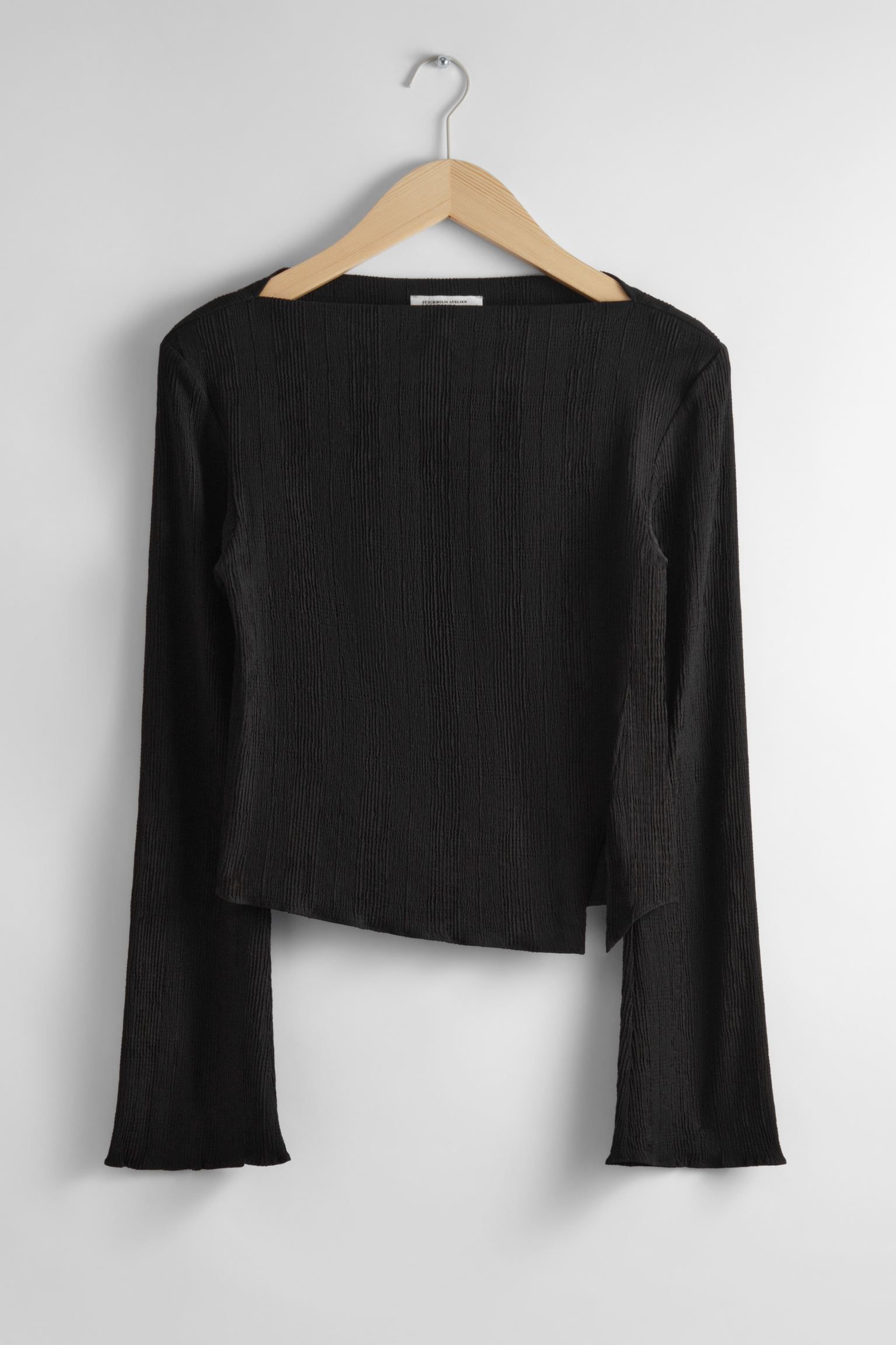 Cropped Asymmetric Frilled Top | H&M (UK, MY, IN, SG, PH, TW, HK)