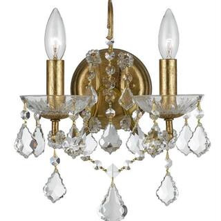 Crystorama Filmore 2-Light Gold Sconce 4452-GA-CL-MWP - The Home Depot | The Home Depot