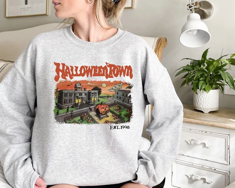 Vintage Halloween Town Est 1998 Sweatshirt Halloweentown - Etsy | Etsy (US)