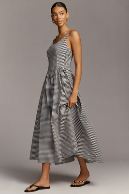 Faithfull The Brand Chiara Sleeveless Basque-Waist Midi Dress | Anthropologie (US)