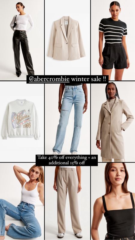 Abercrombie winter sale!!!
Take 40% off select styles + an additional 15% off! 

#LTKSeasonal #LTKfindsunder100 #LTKsalealert
