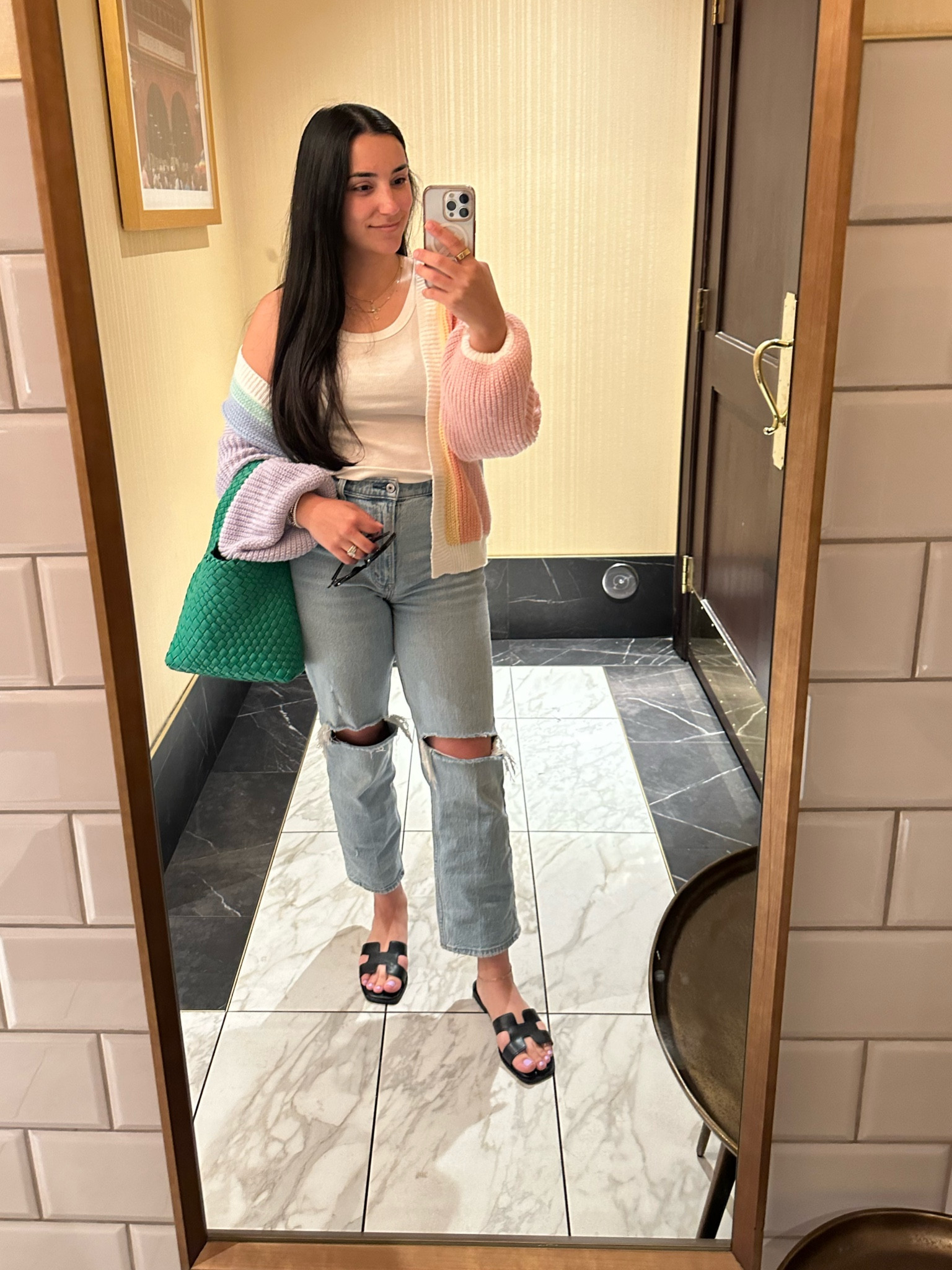 Look at me with all these pops of color 🤩

Top - M
Sweater - M
Pants - 28 short 
Shoes - 7.5

#LTKMidsize #LTKStyleTip #LTKShoeCrush