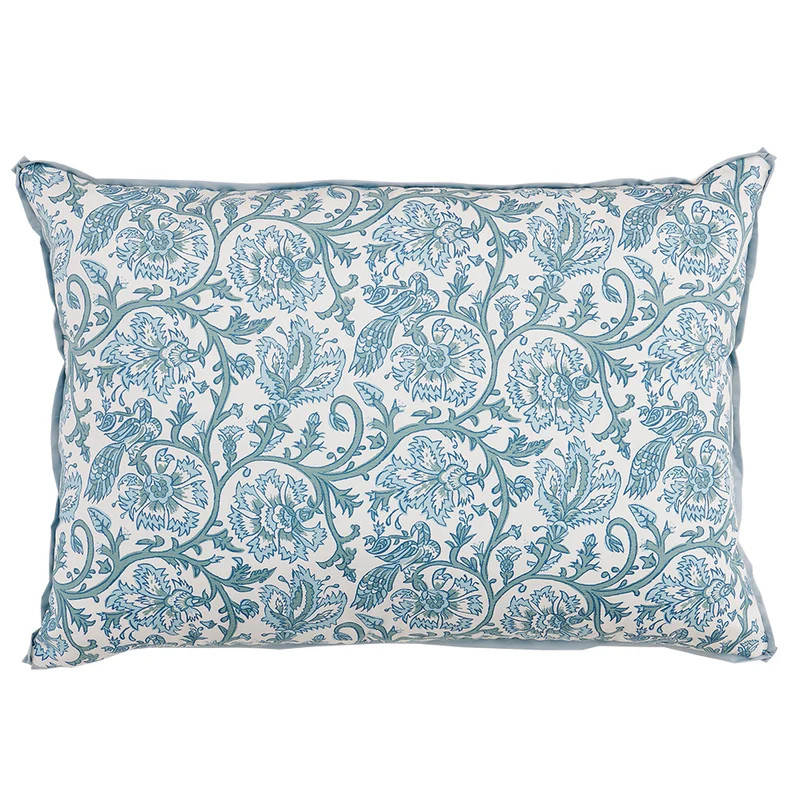 Ashton Spa/Amy Blue with Sky Flange Oversized Pillow | Room 422