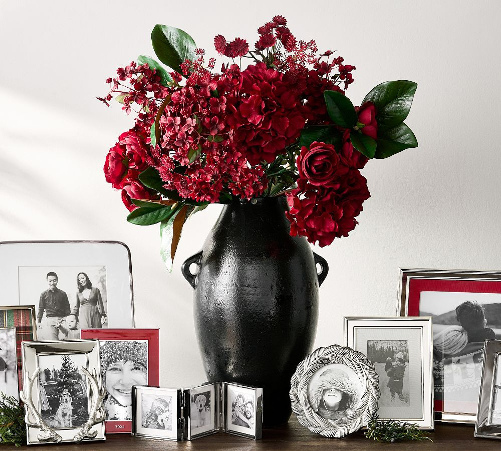 Faux Elevated Red Floral Bundle | Pottery Barn (US)