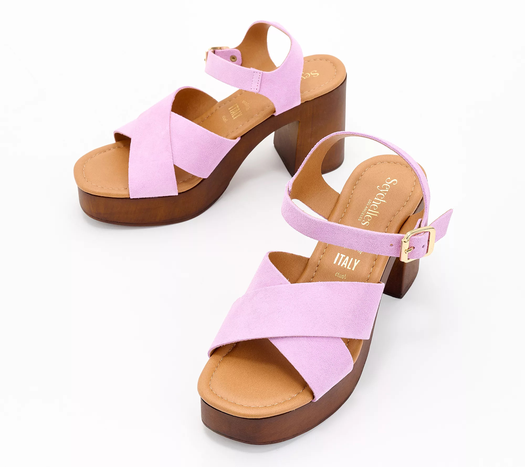 Seychelles Leather or Suede Heeled Sandals - Paloma - QVC.com | QVC