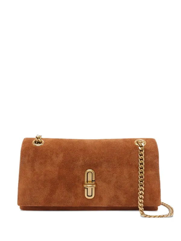 Marc Jacobs Mini The Dual Chain Suede Shoulder Bag | Brown | FARFETCH SI | Farfetch Global