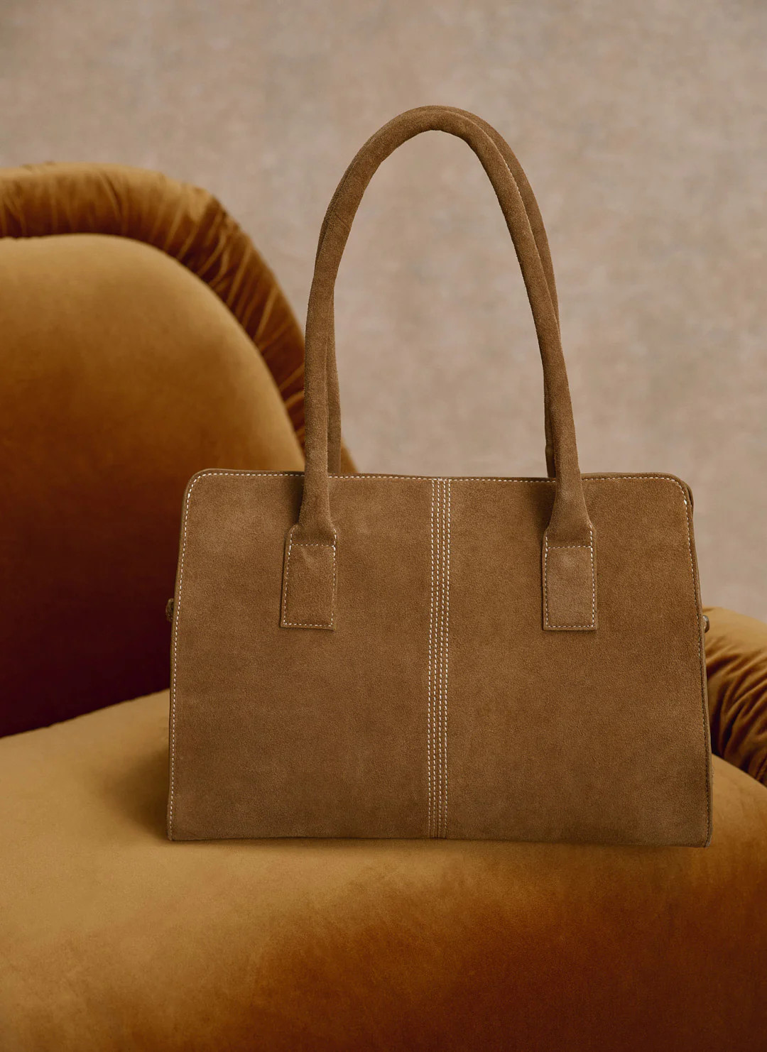Rue Tan Suede Tote Bag | Mint Velvet