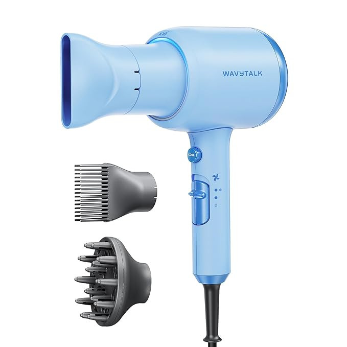 Wavytalk Hair Dryer, Blown Away Ionic Hair Dryer for Curly Hair with Diffuser, 1875W Fast Drying ... | Amazon (US)
