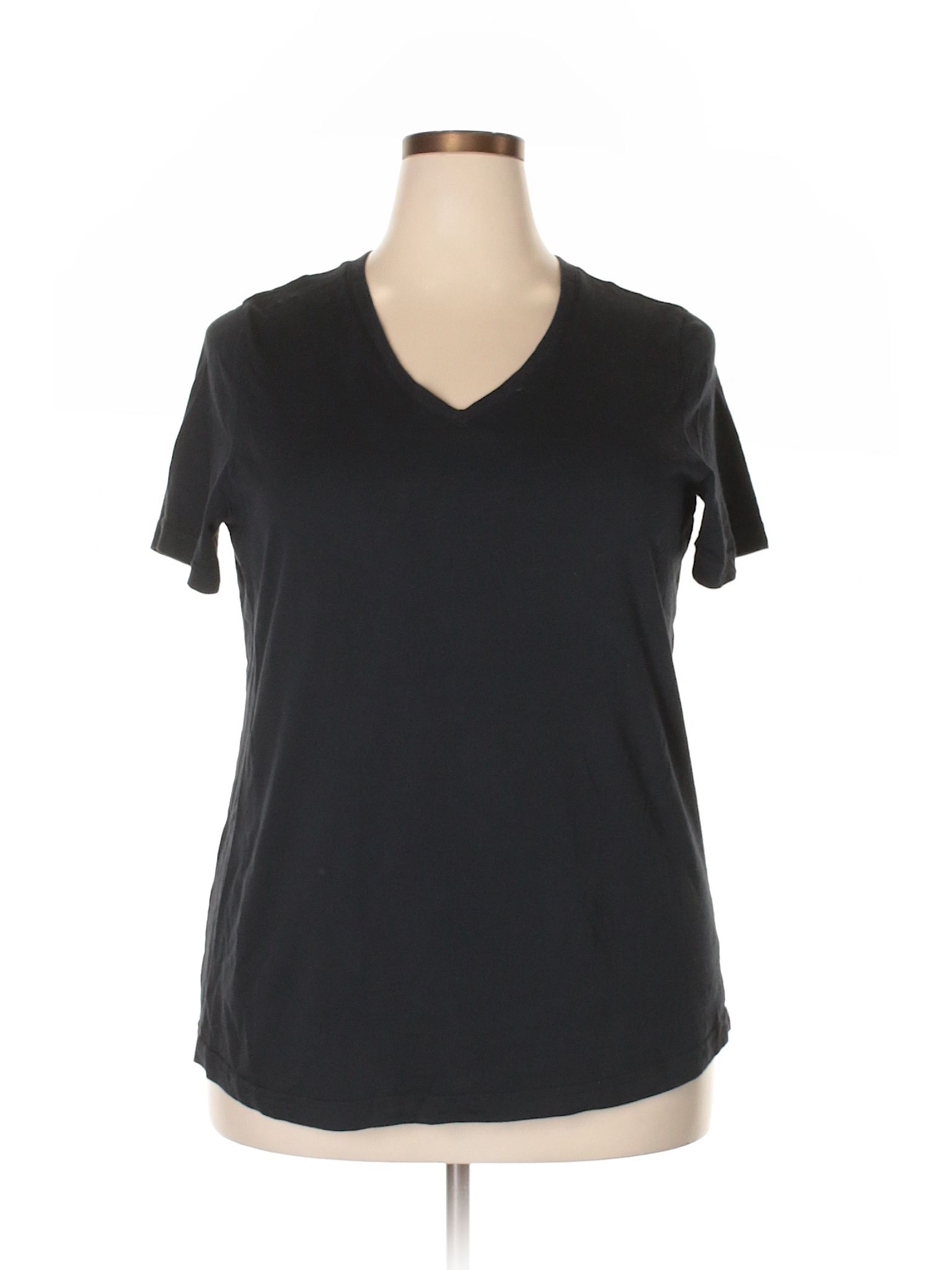 Woman Within Short Sleeve T Shirt Size 18: Black Women's Tops - 35978273 | thredUP