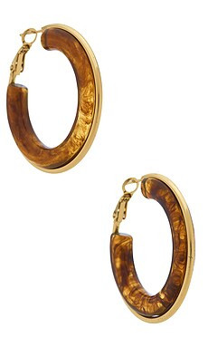 8 Other Reasons Resin Hoop Earrings in Tortoise from Revolve.com | Revolve Clothing (Global)