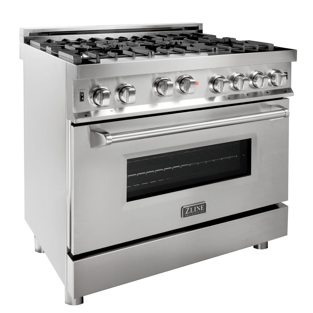 36 in. Professional 4.6 cu. ft. 6 Gas on Gas Range in Stainless Steel | The Home Depot