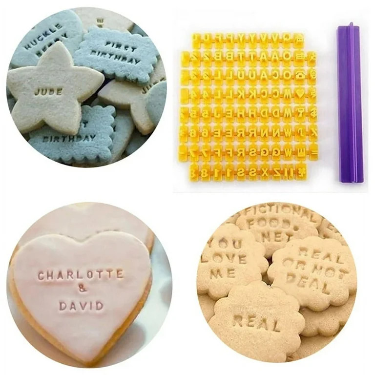 Alphabet Letter Number Cookie Stamp Embosser Cutter Stencil | Walmart (US)