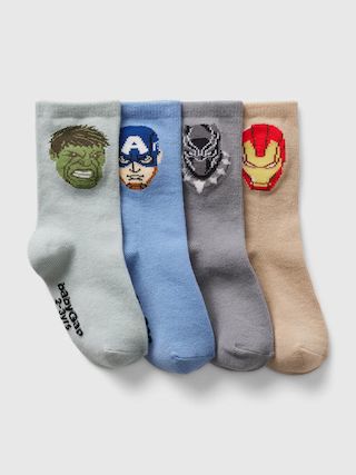 babyGap &amp;#124 Marvel Superhero Crew Socks (4-Pack) | Gap (US)