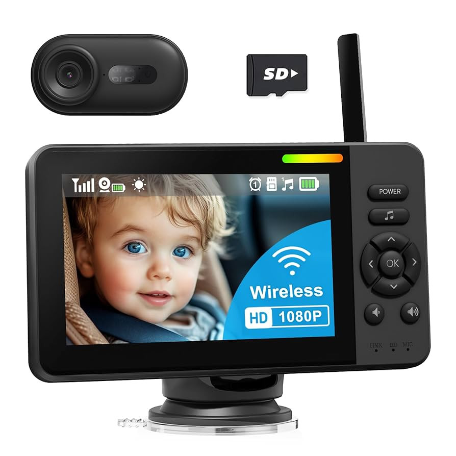 Wireless Baby Car Camera, HD 1080P Car Baby Monitor with Night Vision, Easy Install Backseat Came... | Amazon (US)