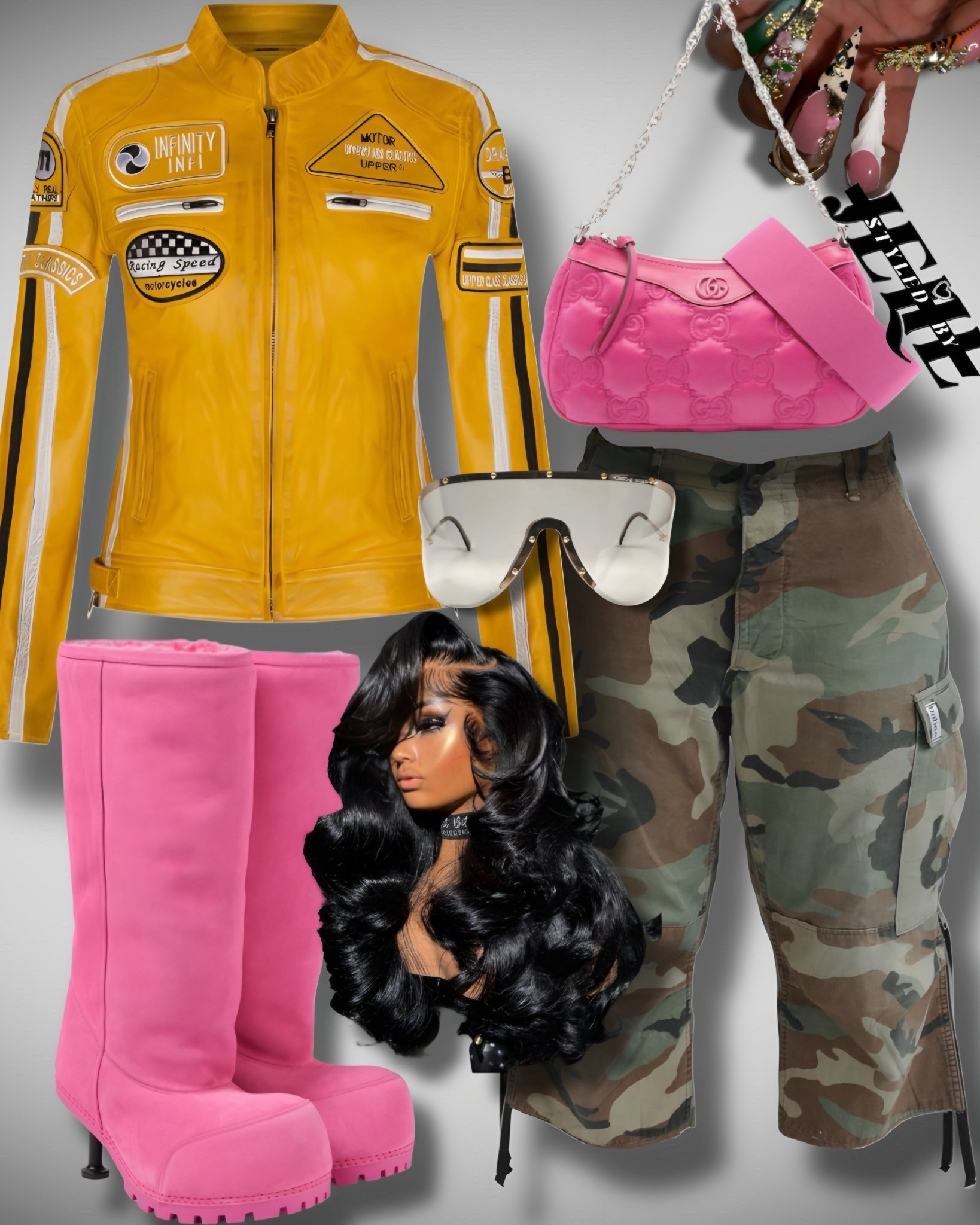 Boots : Balenciaga , bag: Gucci 