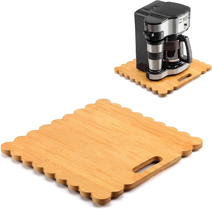 1 Pcs 13 x 16 Inch Bamboo Sliding Tray for Coffee Maker, Wood Tone | Amazon (US)
