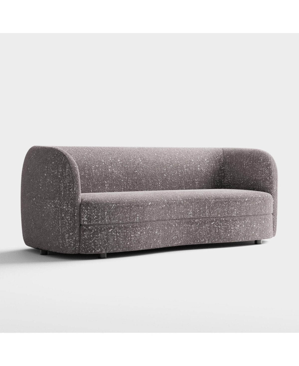 Isabella 82.5" Boucle Fabric Curved Sofa - Charcoal Gray | Macy's